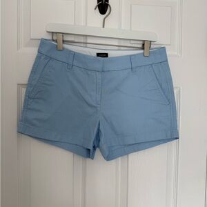 J. Crew Pale Blue Cotton Chino 3.5 inch Shorts